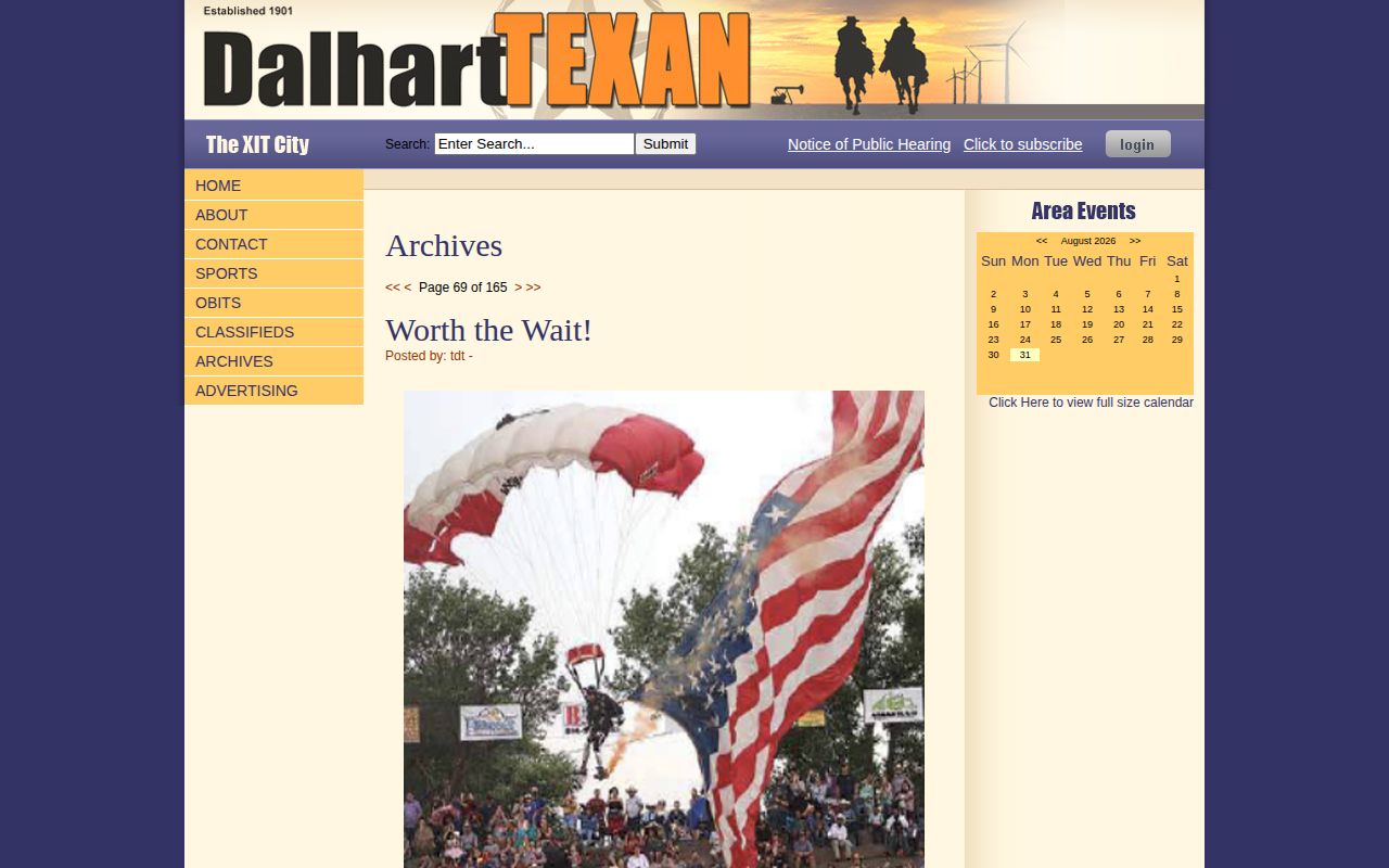 Hartley County local-news archive record source